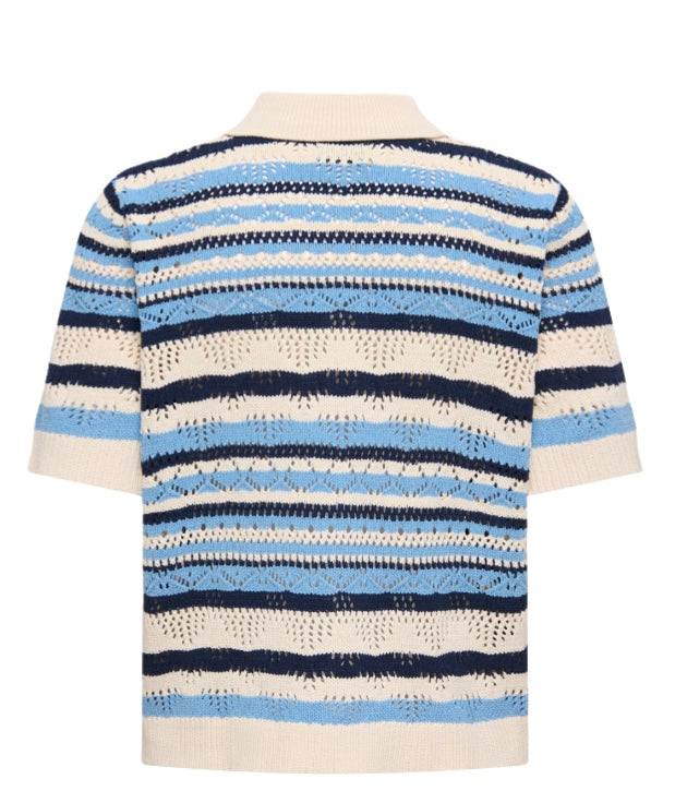 LUNA Polo Cardigan Knit - Allure / Night Sky