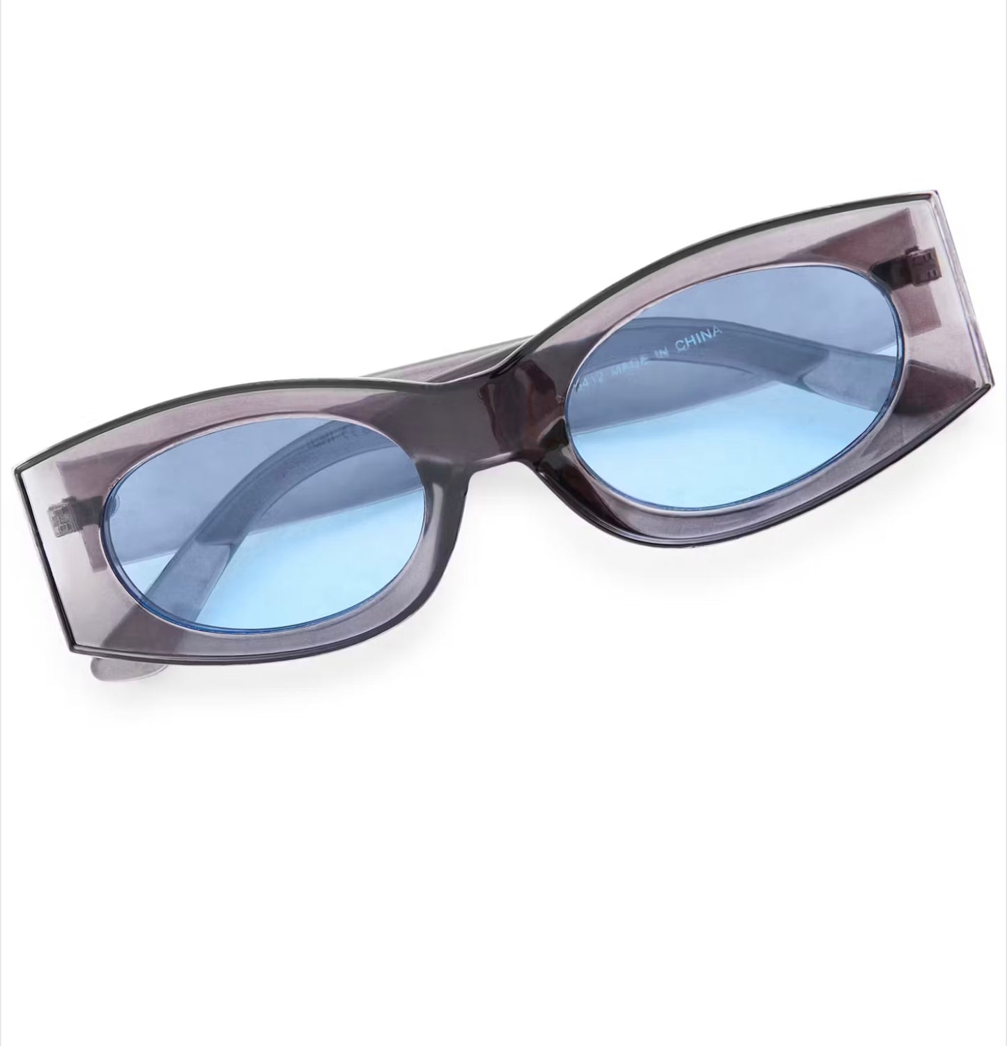 IASALLY SUNGLASSES - Dark Grey / Blue