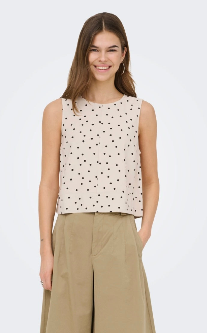 DORSI Loose Top - Pumice/Dot