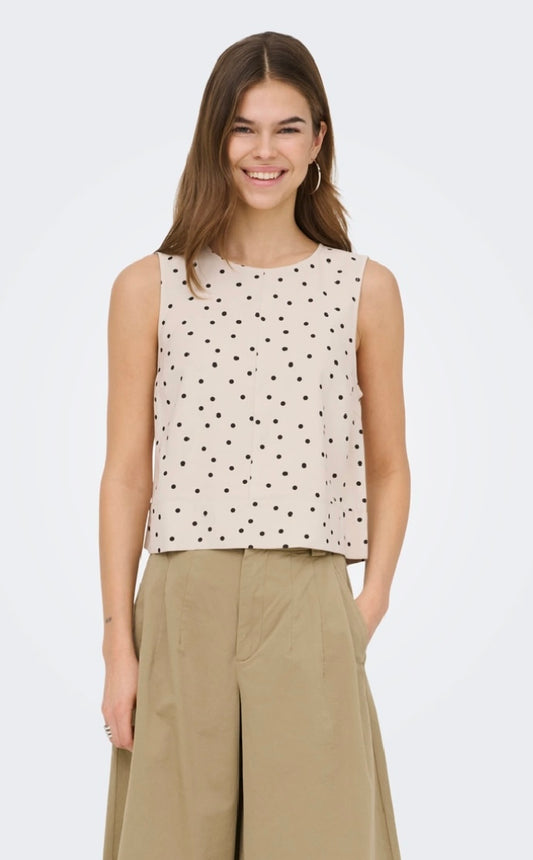 DORSI Loose Top - Pumice/Dot