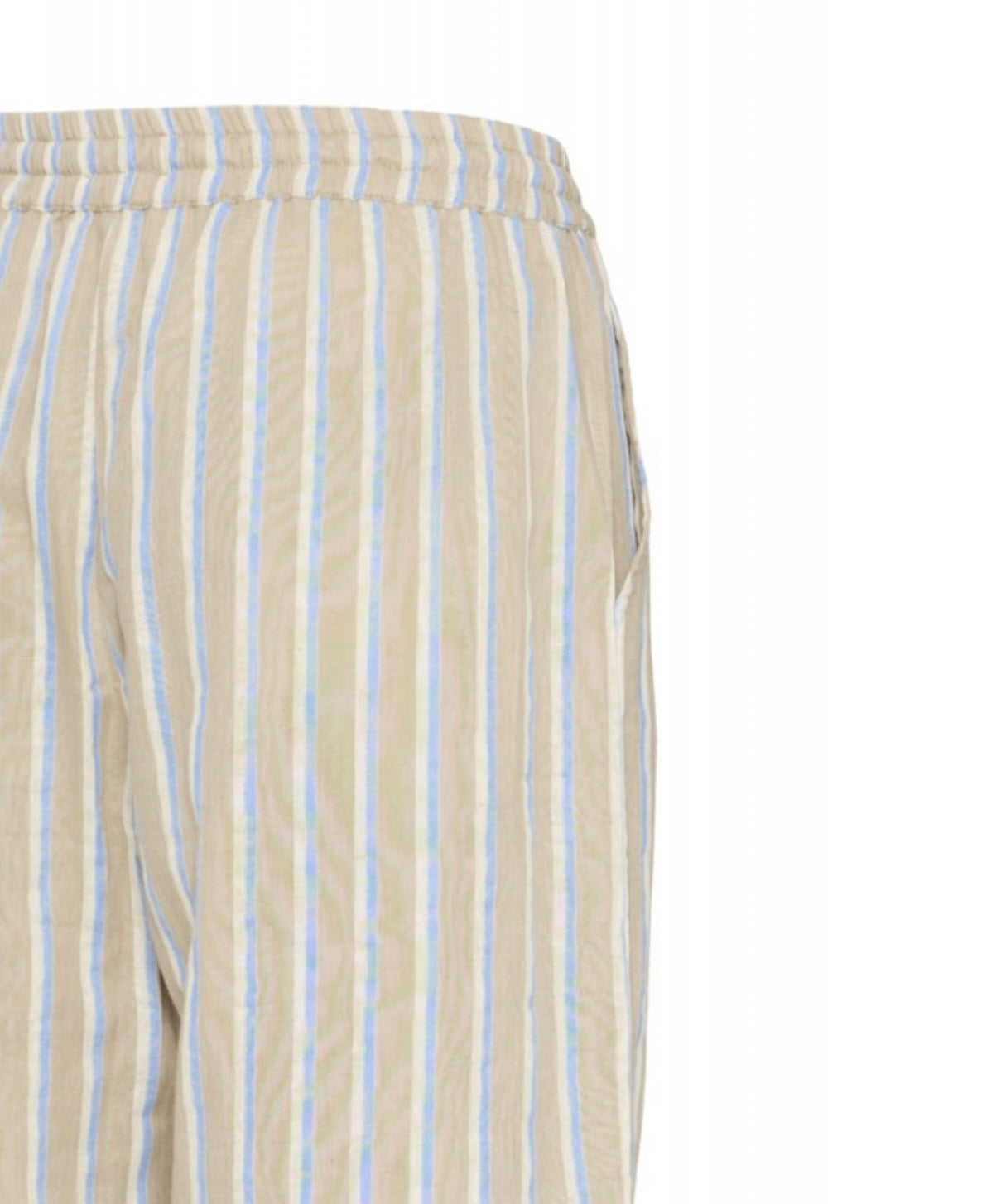 IAFOXA STRIPED BEACH PANT - Beige / Blue Stripe