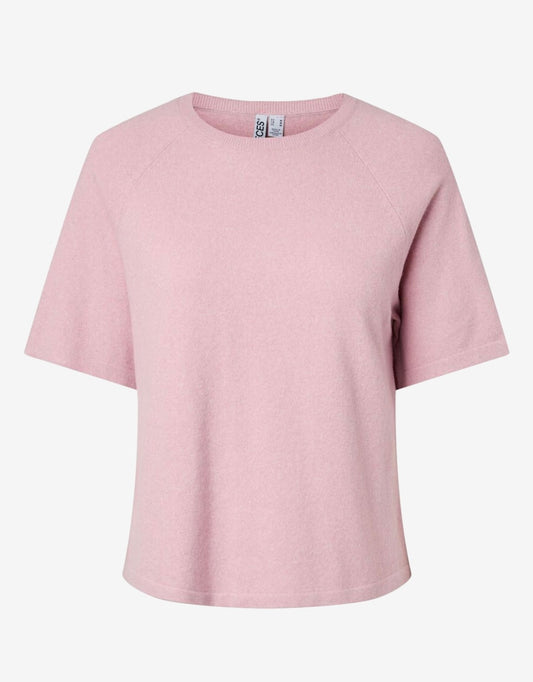 BREE SS O-NECK KNIT - Rose