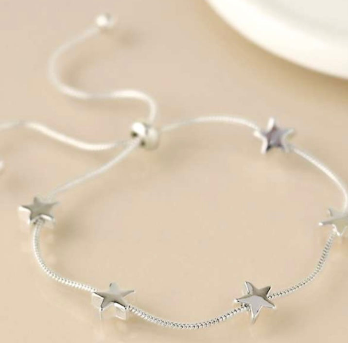 Star Adjustable Bracelet - Silver