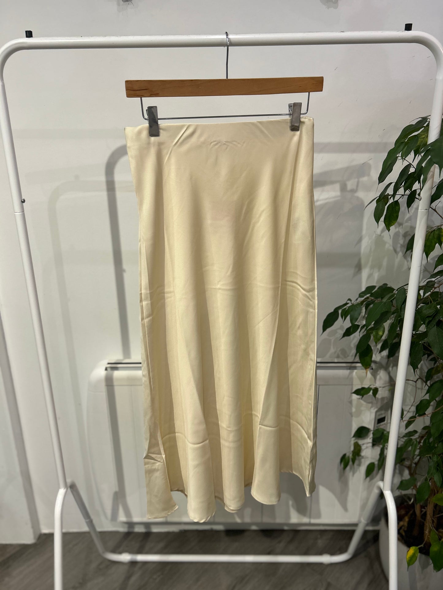 JANE LIFE LONG BIAS SKIRT - Frosted Almond