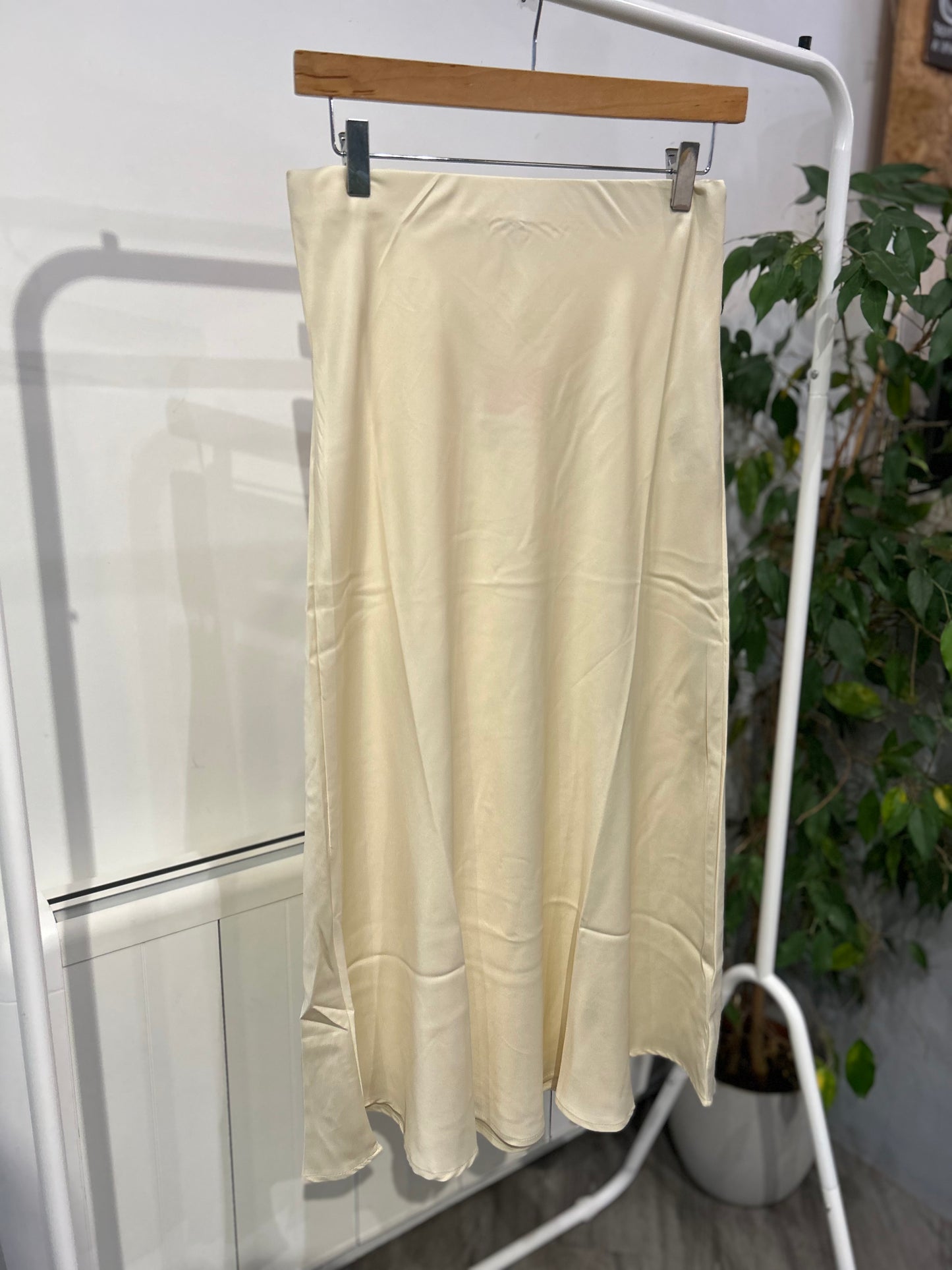 JANE LIFE LONG BIAS SKIRT - Frosted Almond