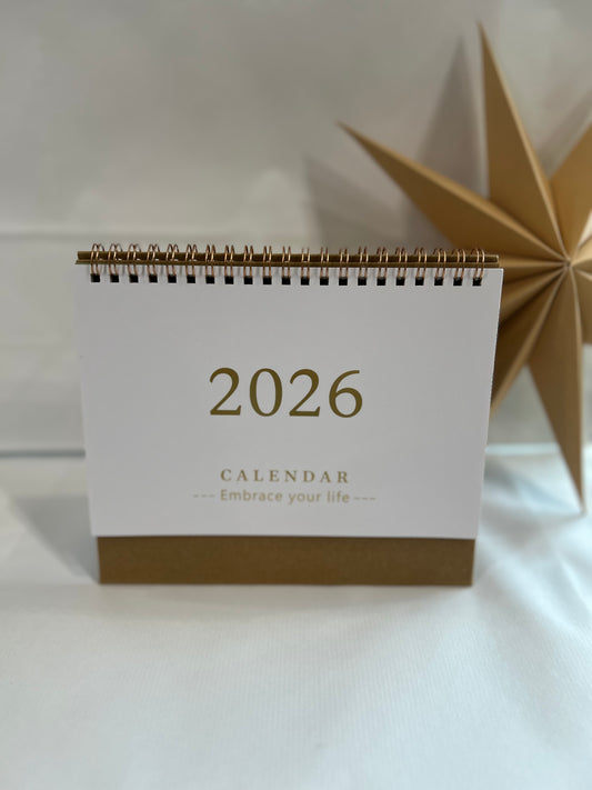 White 2026 Calendar