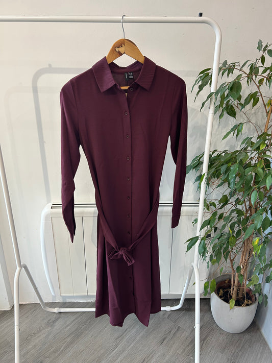 ESME LS CALF SHIRT DRESS - Winetasting