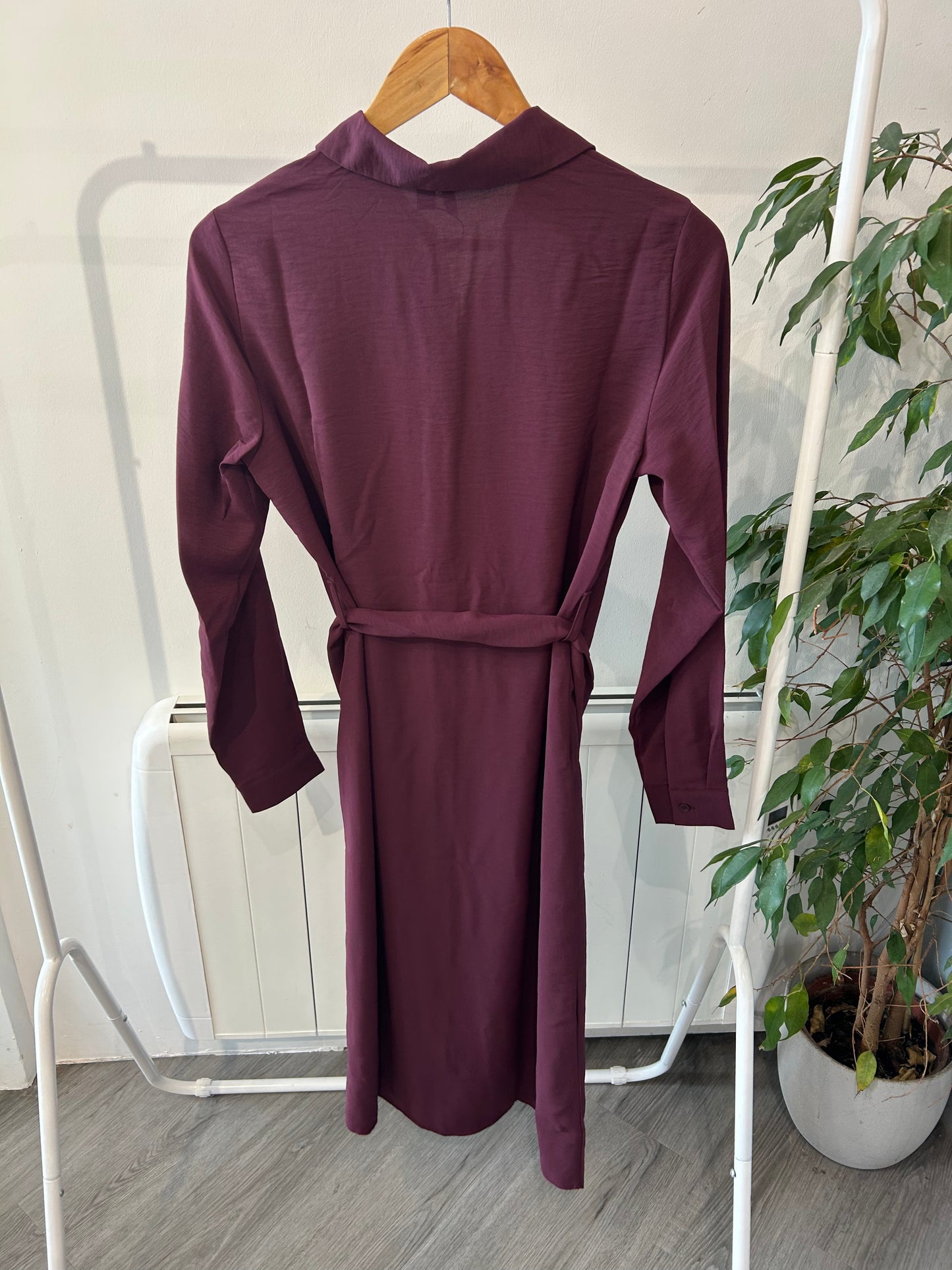 ESME LS CALF SHIRT DRESS - Winetasting