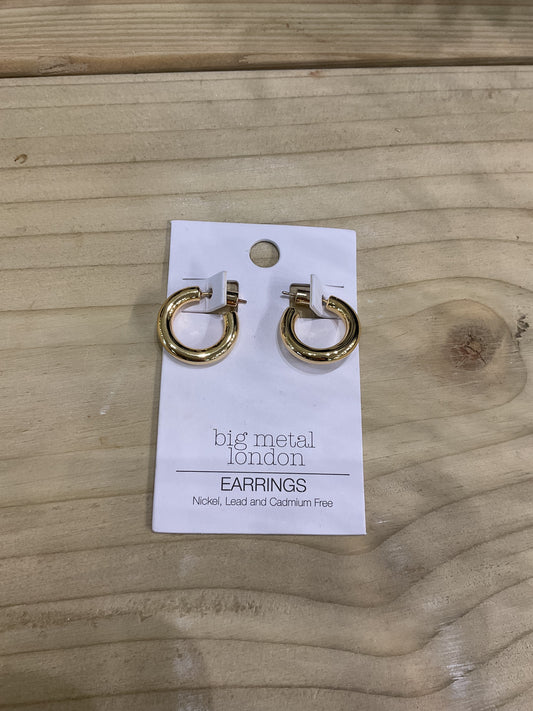 Small Halo Hoop Earrings - Gold