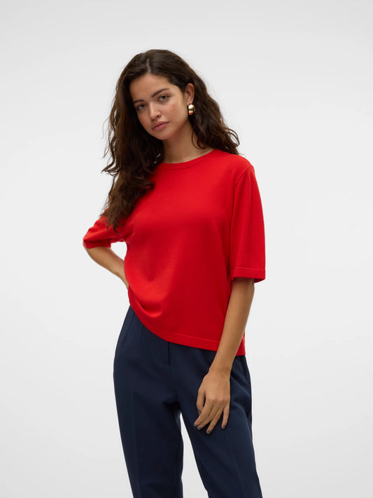 VMSILJE KNITTED PULLOVER - Poppy