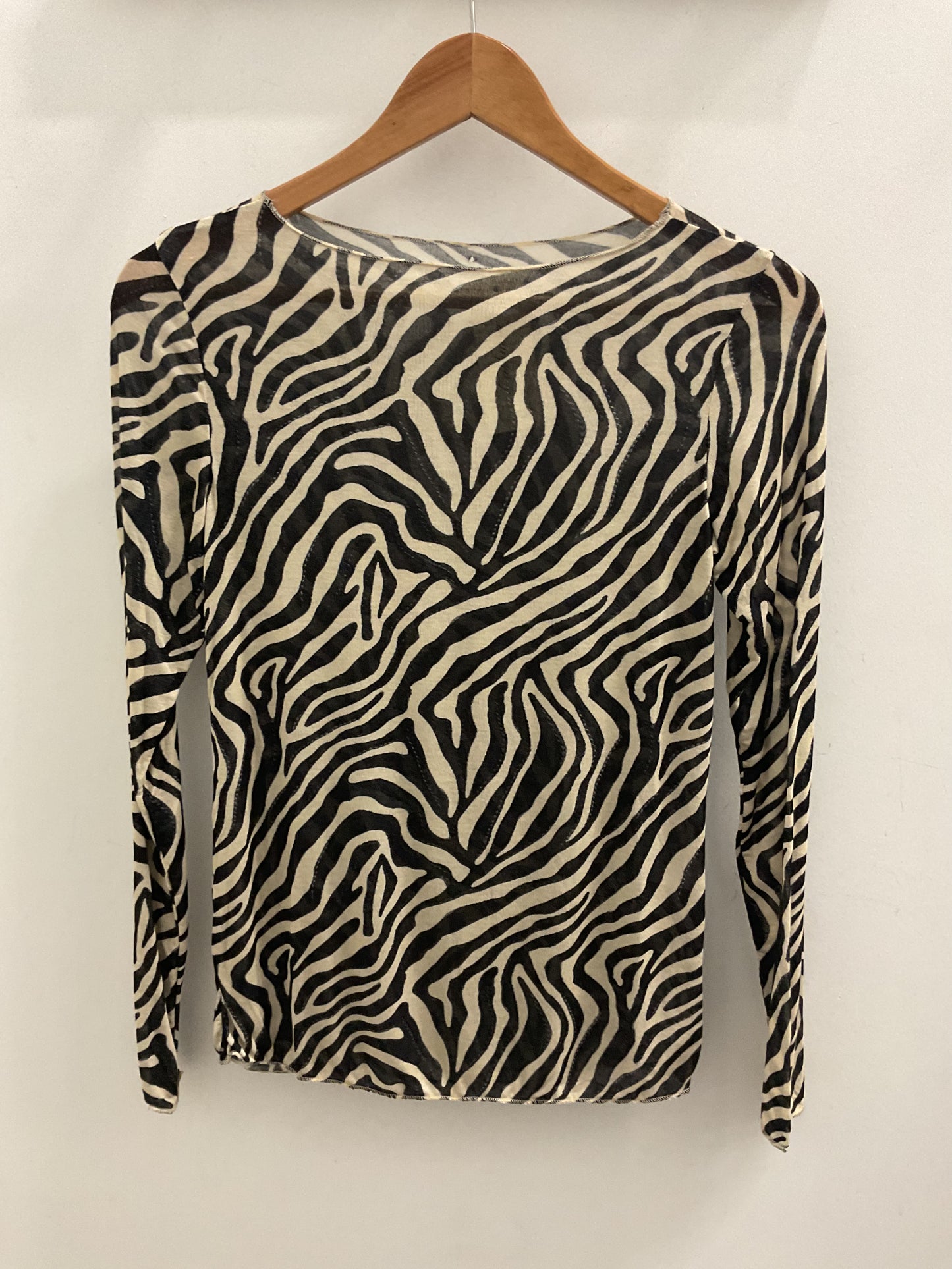 Zebra LS cashmere blend top