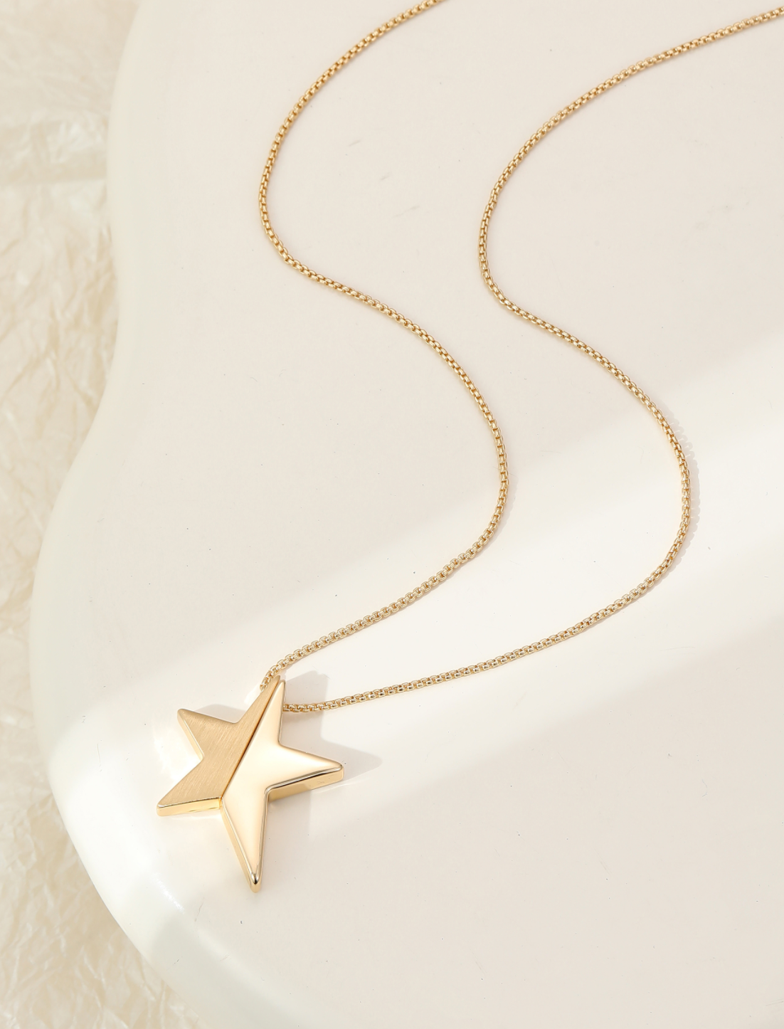 Split Star Necklace - Gold