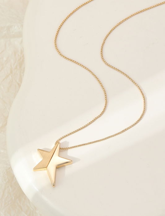 Split Star Necklace - Gold