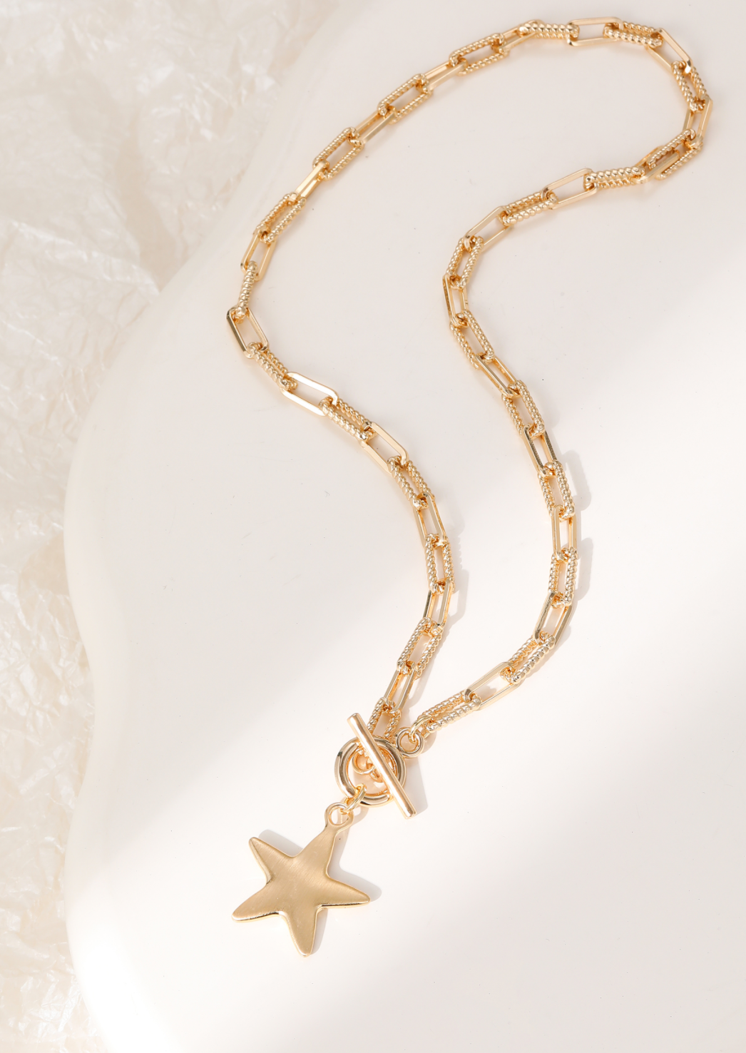 Star Pendant Chain Necklace - Gold