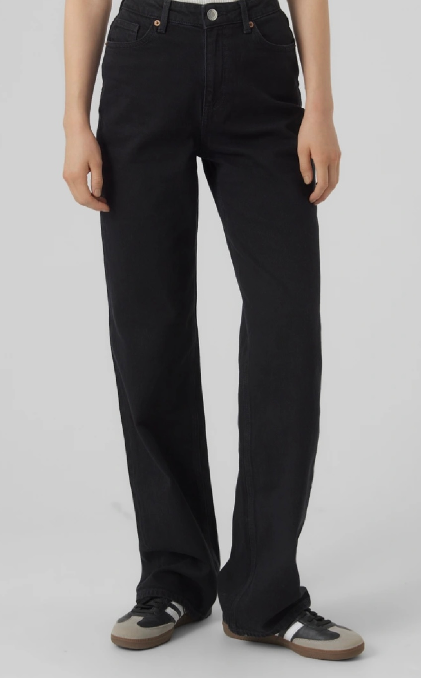 TESSA Wide Leg Jean - Black