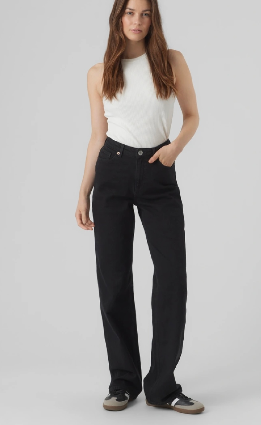 TESSA Wide Leg Jean - Black