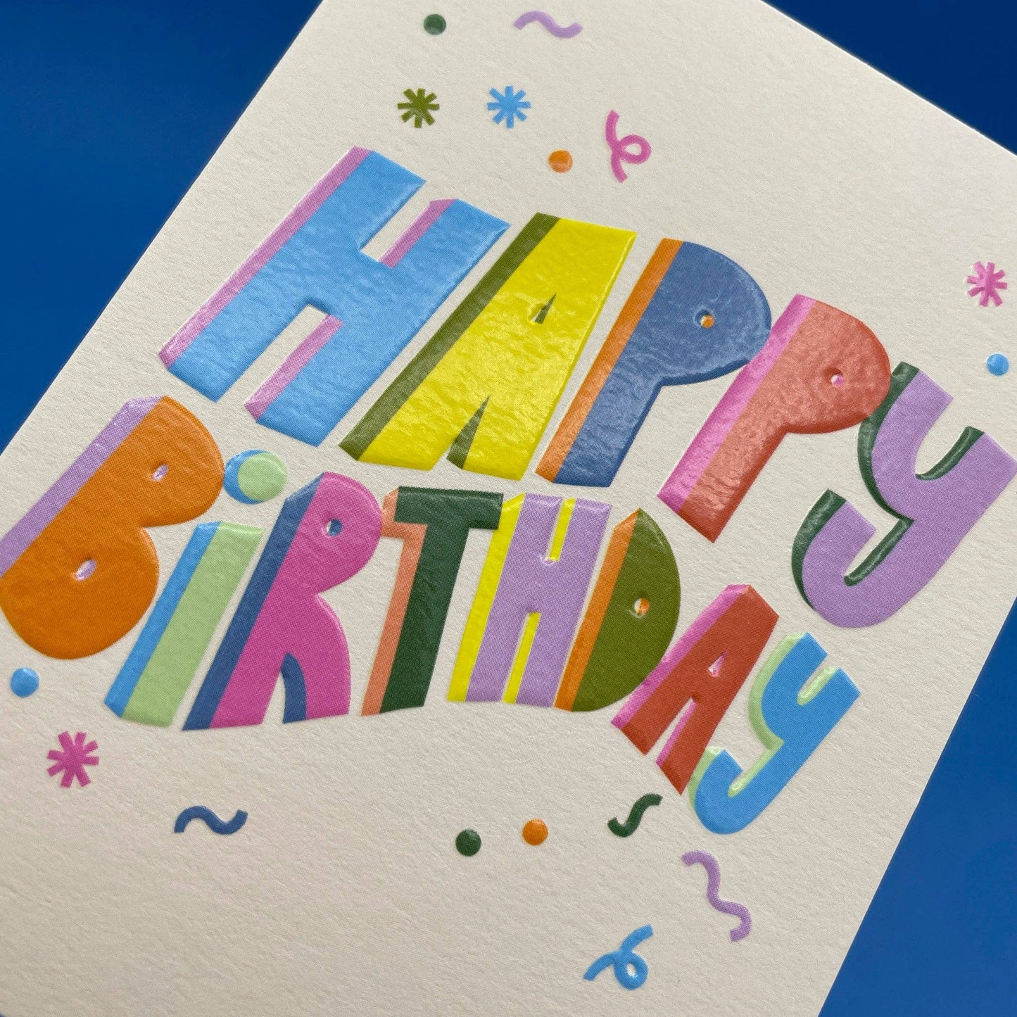 Happy Birthday 3D Type - Small Card