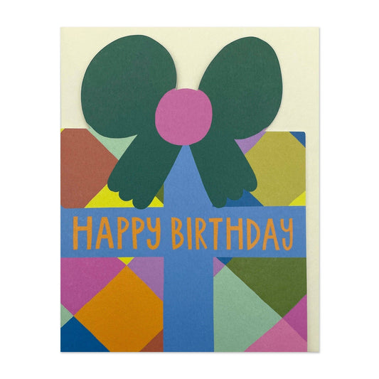 Happy Birthday Die-Cut Present - Small Card
