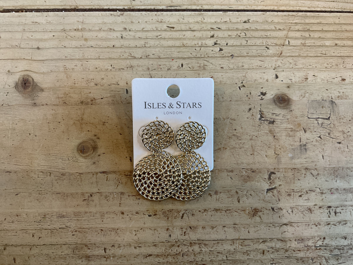 Isles and Stars 2 Tiered Circular Earrings
