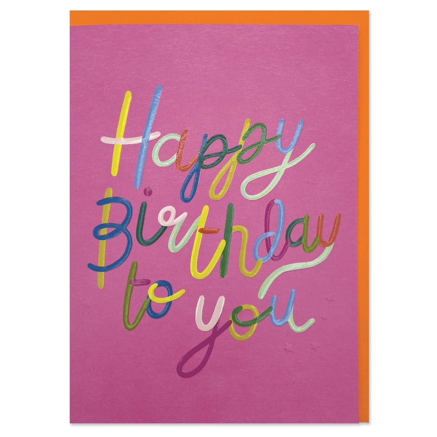 Happy Birthday to you Rainbow writing - Regular Card