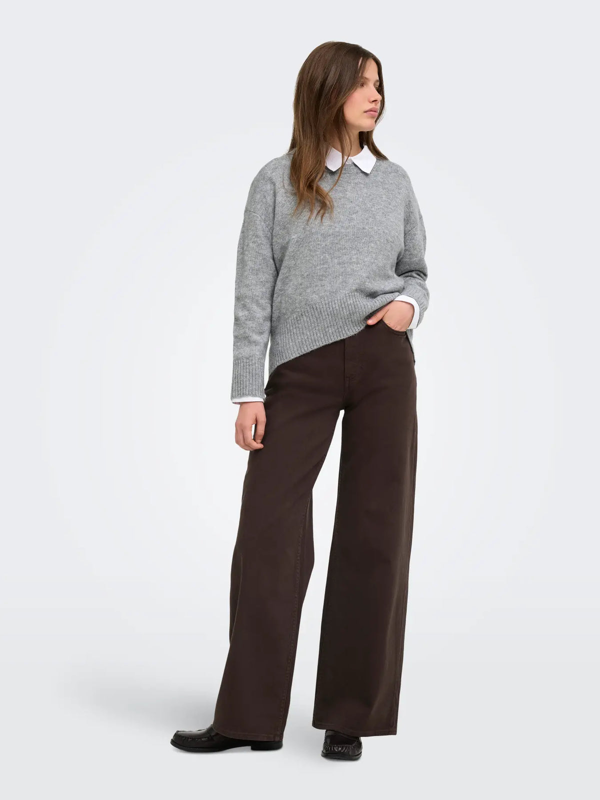 ONLALIVIA LS HI LO JPR - GREY