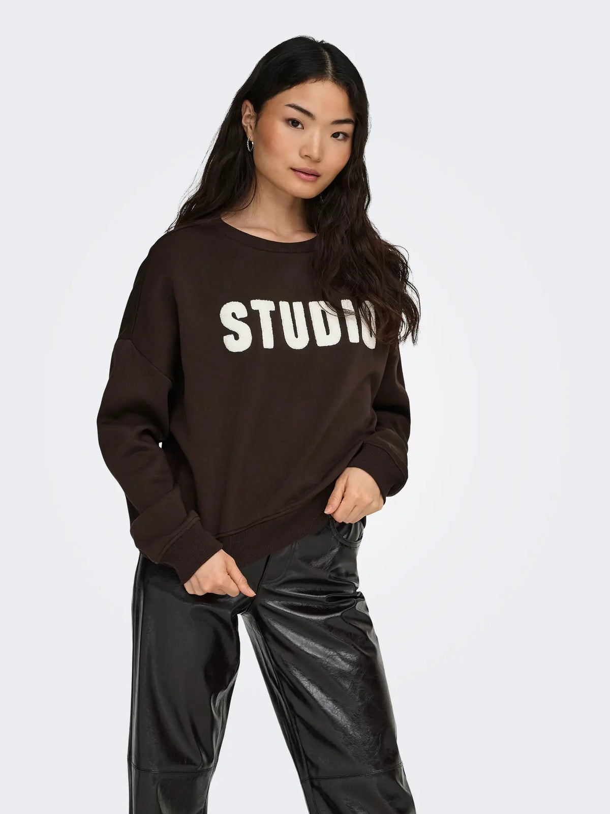 SWEAT LIFE L/S CREW JUMPER - Coffee Bean